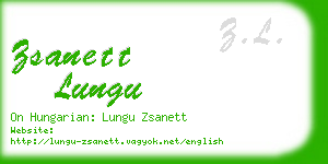 zsanett lungu business card
